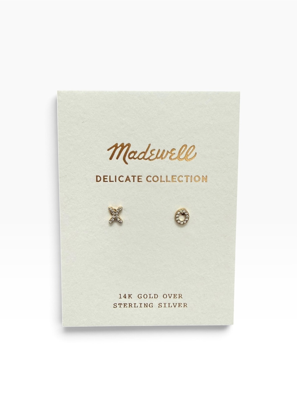 Madewell Gold X and O Stud Earring Set
